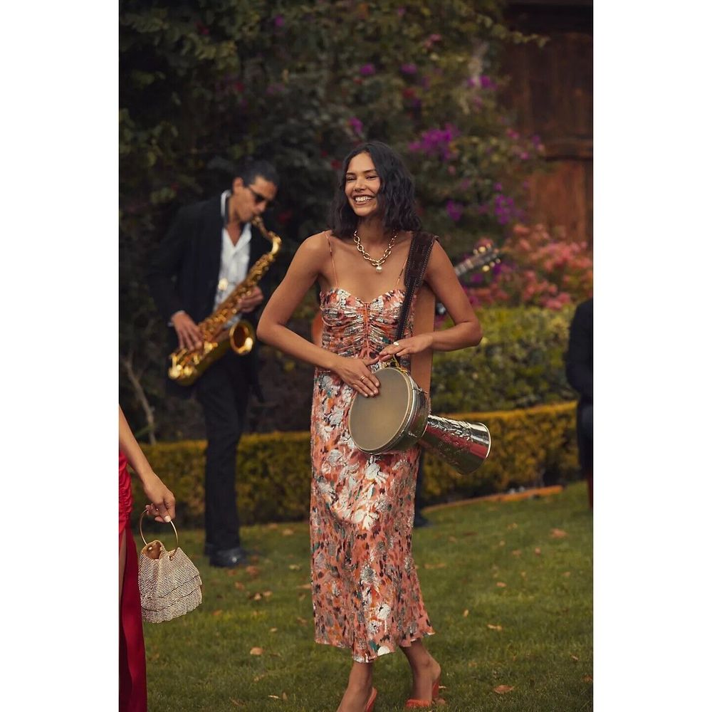 Anthropologie Verb by Pallavi Singhee Ruched Maxi Dress
